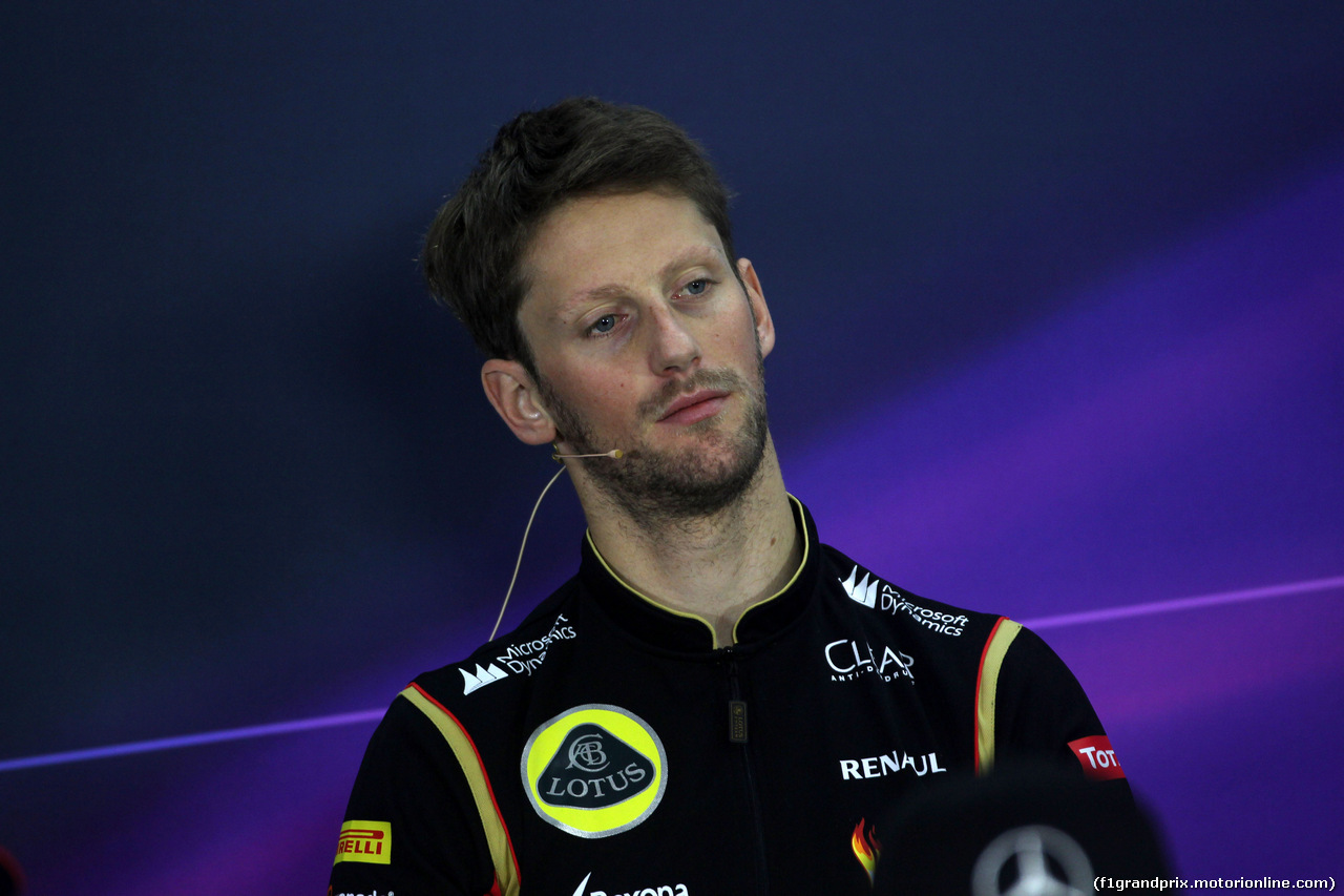 GP USA, 30.10.2014 - Conferenza Stampa, Romain Grosjean (FRA) Lotus F1 Team E22