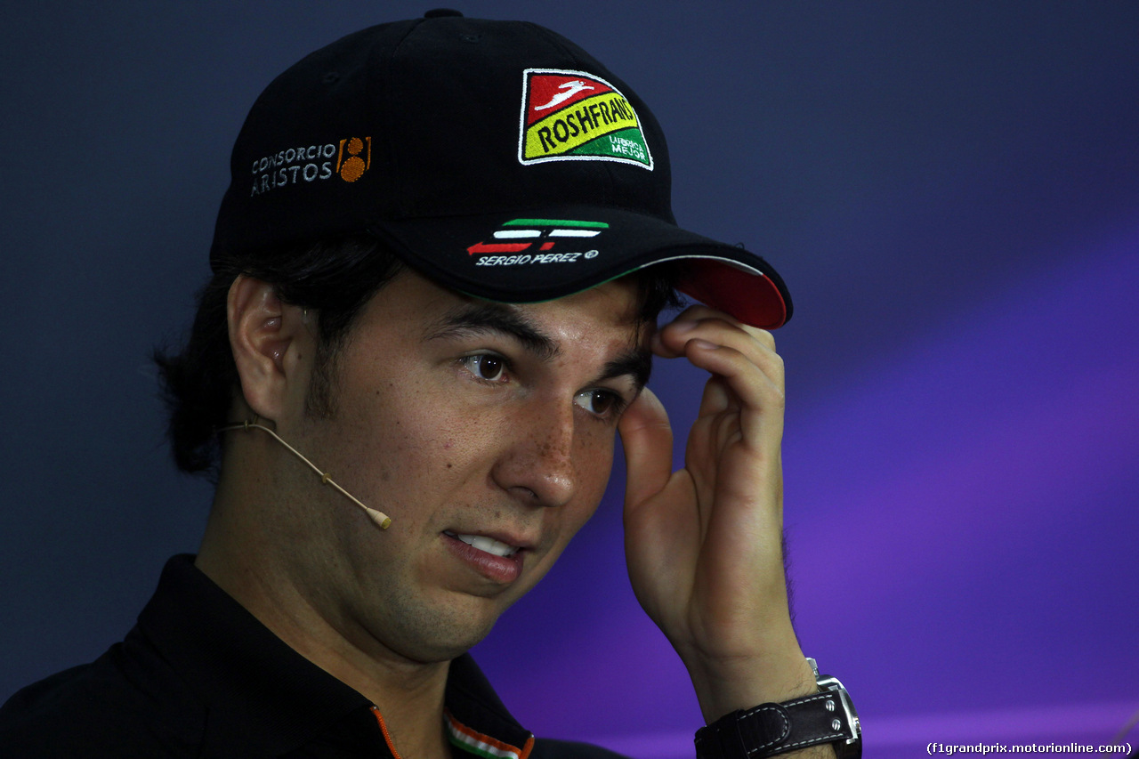 GP USA, 30.10.2014 - Conferenza Stampa, Sergio Perez (MEX) Sahara Force India F1 VJM07