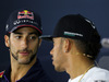 GP USA, 30.10.2014 - Conferenza Stampa, Daniel Ricciardo (AUS) Red Bull Racing RB10 e Lewis Hamilton (GBR) Mercedes AMG F1 W05