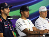 GP USA, 30.10.2014 - Conferenza Stampa, Daniel Ricciardo (AUS) Red Bull Racing RB10, Lewis Hamilton (GBR) Mercedes AMG F1 W05 e Valtteri Bottas (FIN) Williams F1 Team FW36