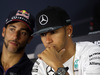 GP USA, 30.10.2014 - Conferenza Stampa, Daniel Ricciardo (AUS) Red Bull Racing RB10 e Lewis Hamilton (GBR) Mercedes AMG F1 W05