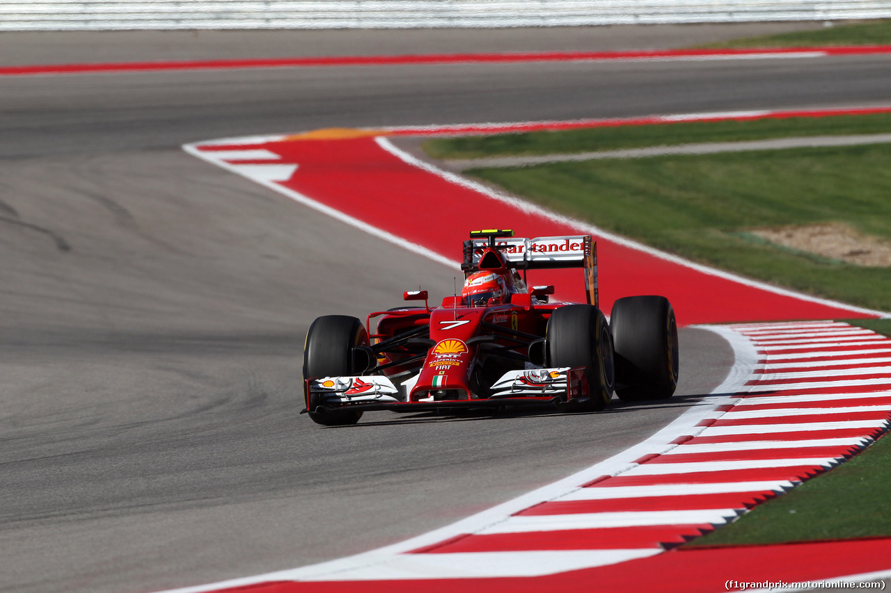 GP USA, 31.10.2014 - Prove Libere 2, Kimi Raikkonen (FIN) Ferrari F14-T