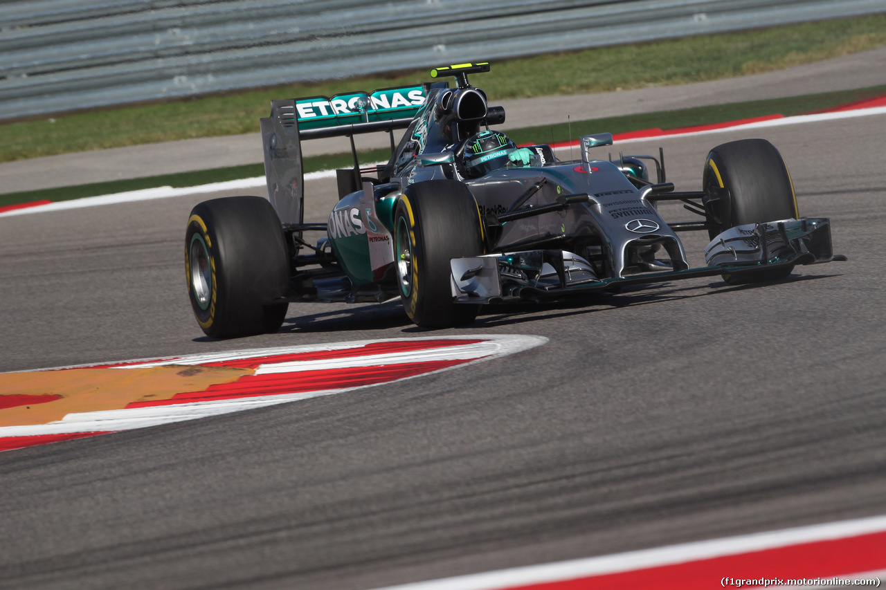 GP USA, 31.10.2014 - Prove Libere 2, Nico Rosberg (GER) Mercedes AMG F1 W05