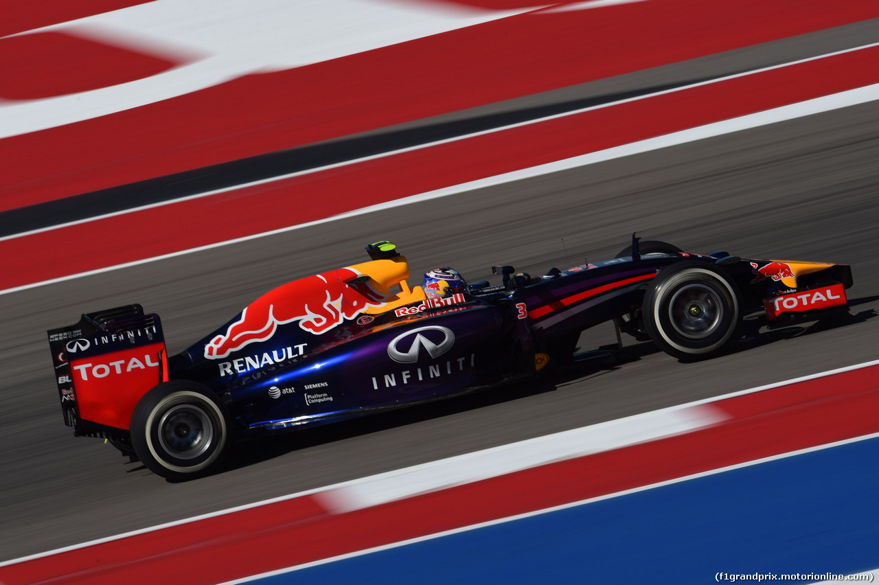 GP USA, 31.10.2014 - Prove Libere 2, Daniel Ricciardo (AUS) Red Bull Racing RB10