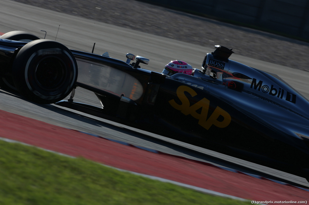 GP USA, 01.11.2014 - Prove Libere 3, Jenson Button (GBR) McLaren Mercedes MP4-29