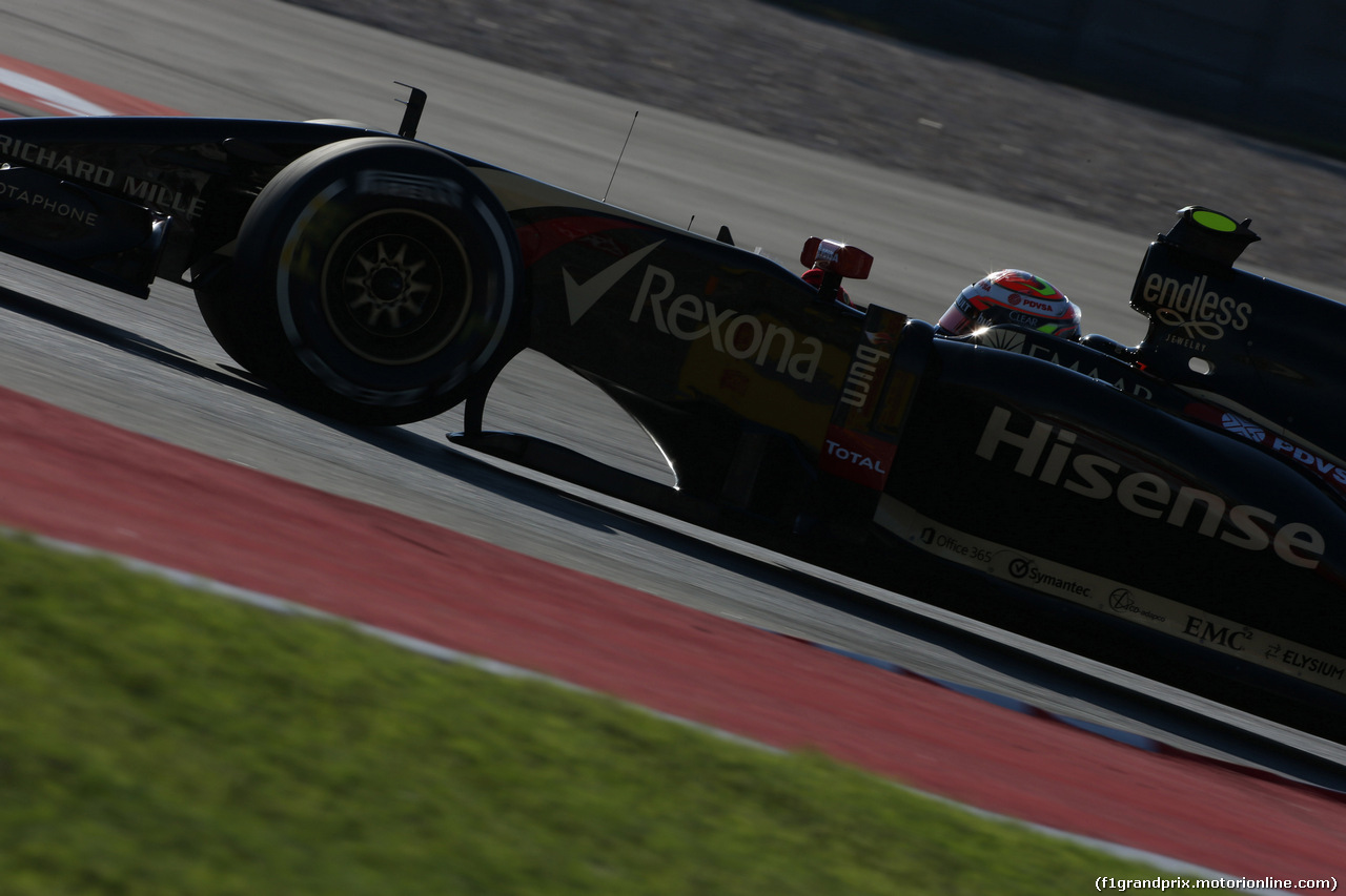 GP USA, 01.11.2014 - Prove Libere 3, Pastor Maldonado (VEN) Lotus F1 Team E22