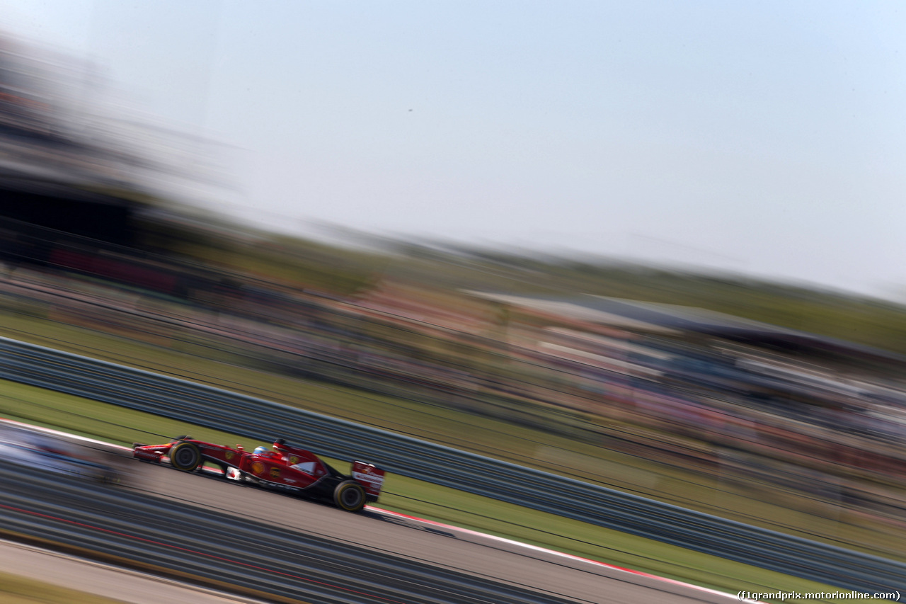 GP USA, 01.11.2014 - Prove Libere 3, Fernando Alonso (ESP) Ferrari F14-T