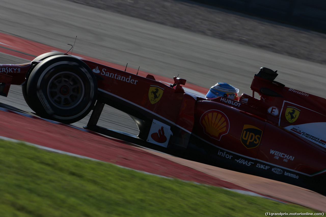 GP USA, 01.11.2014 - Prove Libere 3, Fernando Alonso (ESP) Ferrari F14-T