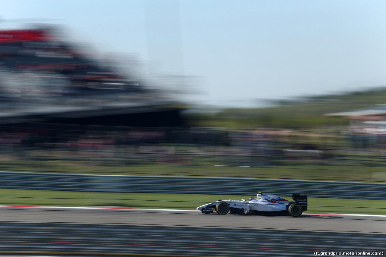 GP USA, 01.11.2014 - Prove Libere 3, Valtteri Bottas (FIN) Williams F1 Team FW36