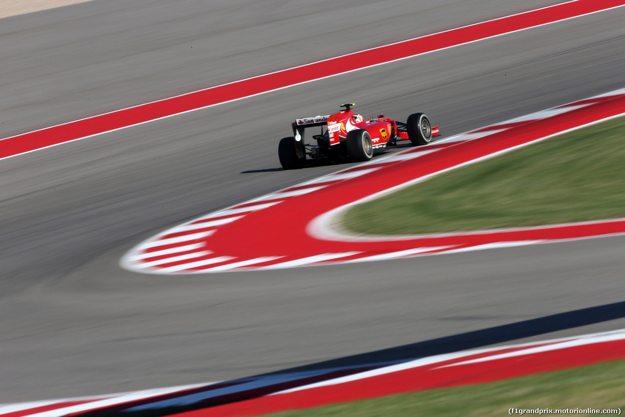 GP USA, 01.11.2014 - Prove Libere 3, Kimi Raikkonen (FIN) Ferrari F14-T