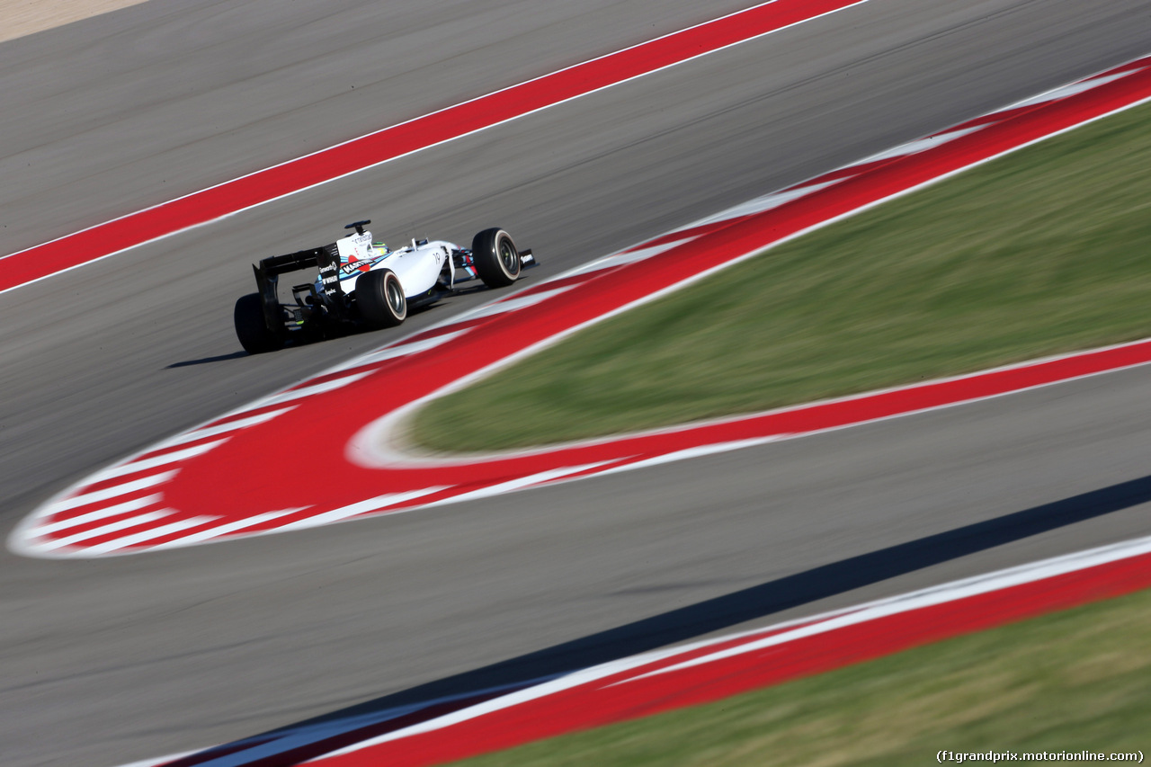 GP USA, 01.11.2014 - Prove Libere 3, Felipe Massa (BRA) Williams F1 Team FW36