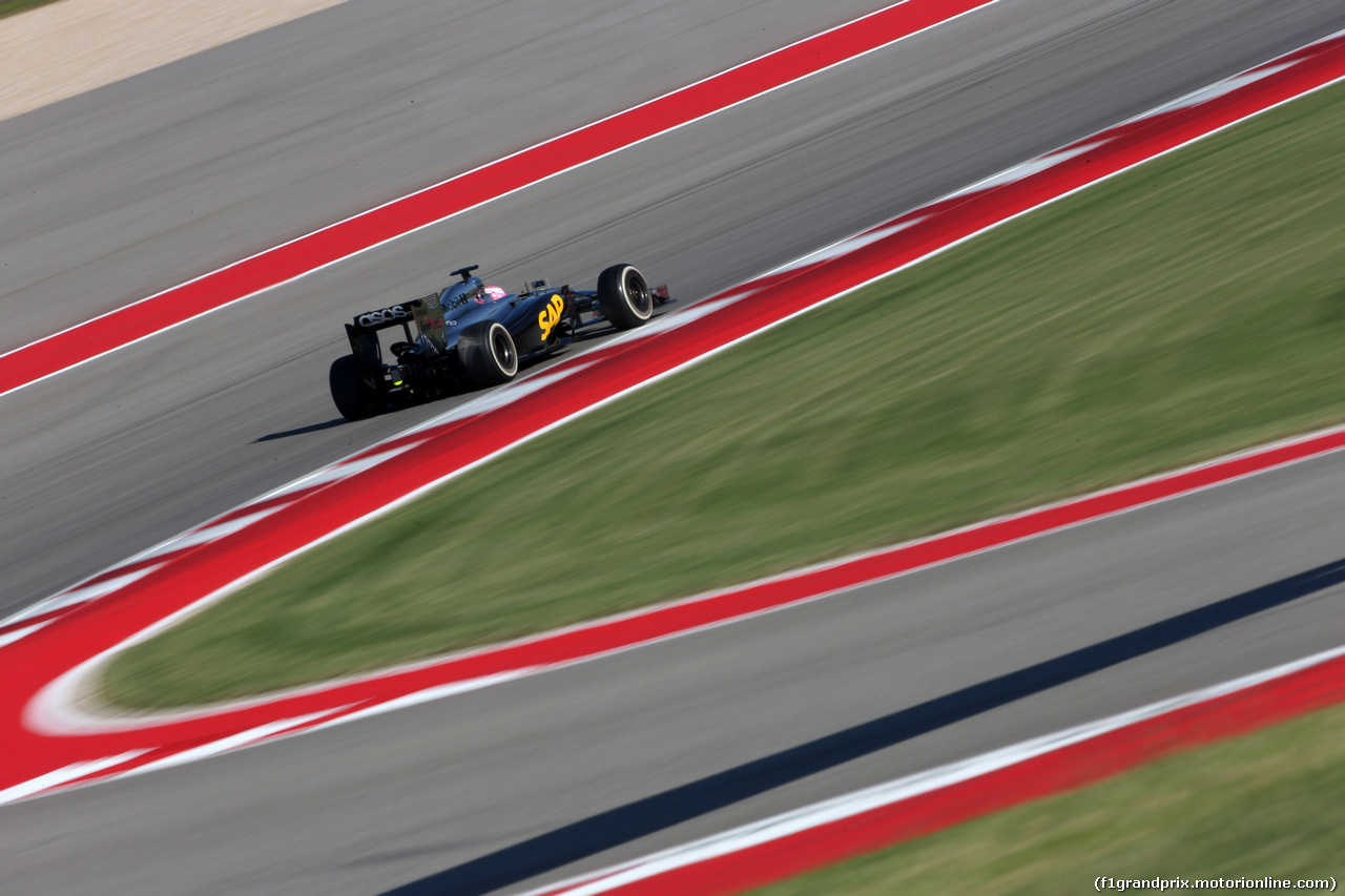 GP USA, 01.11.2014 - Prove Libere 3, Jenson Button (GBR) McLaren Mercedes MP4-29