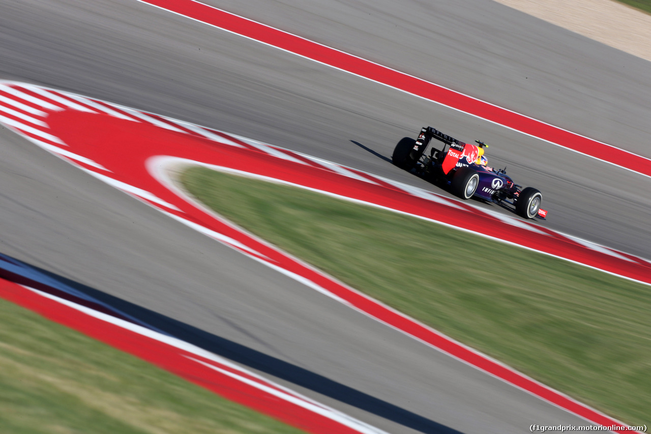 GP USA, 01.11.2014 - Prove Libere 3, Daniel Ricciardo (AUS) Red Bull Racing RB10