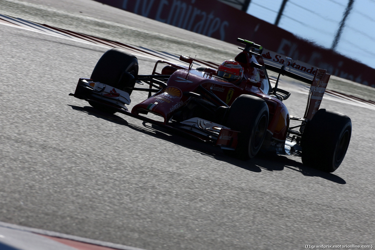 GP USA, 01.11.2014 - Prove Libere 3, Kimi Raikkonen (FIN) Ferrari F14-T