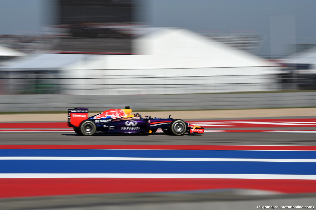 GP USA, 01.11.2014 - Prove Libere 3, Sebastian Vettel (GER) Red Bull Racing RB10