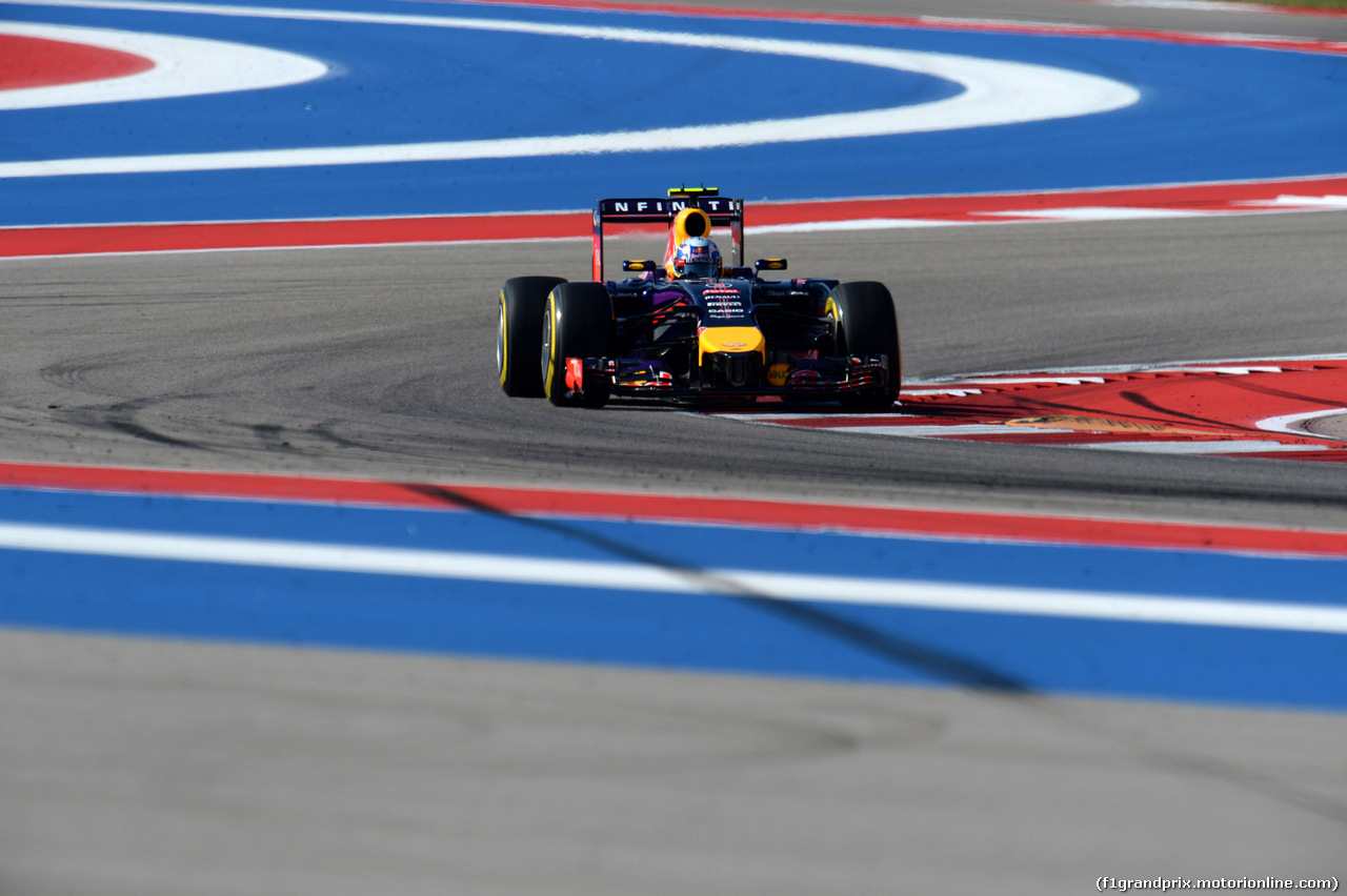 GP USA, 01.11.2014 - Prove Libere 3, Daniel Ricciardo (AUS) Red Bull Racing RB10