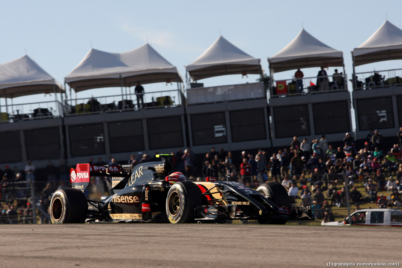 GP USA, 01.11.2014 - Prove Libere 3, Pastor Maldonado (VEN) Lotus F1 Team E22