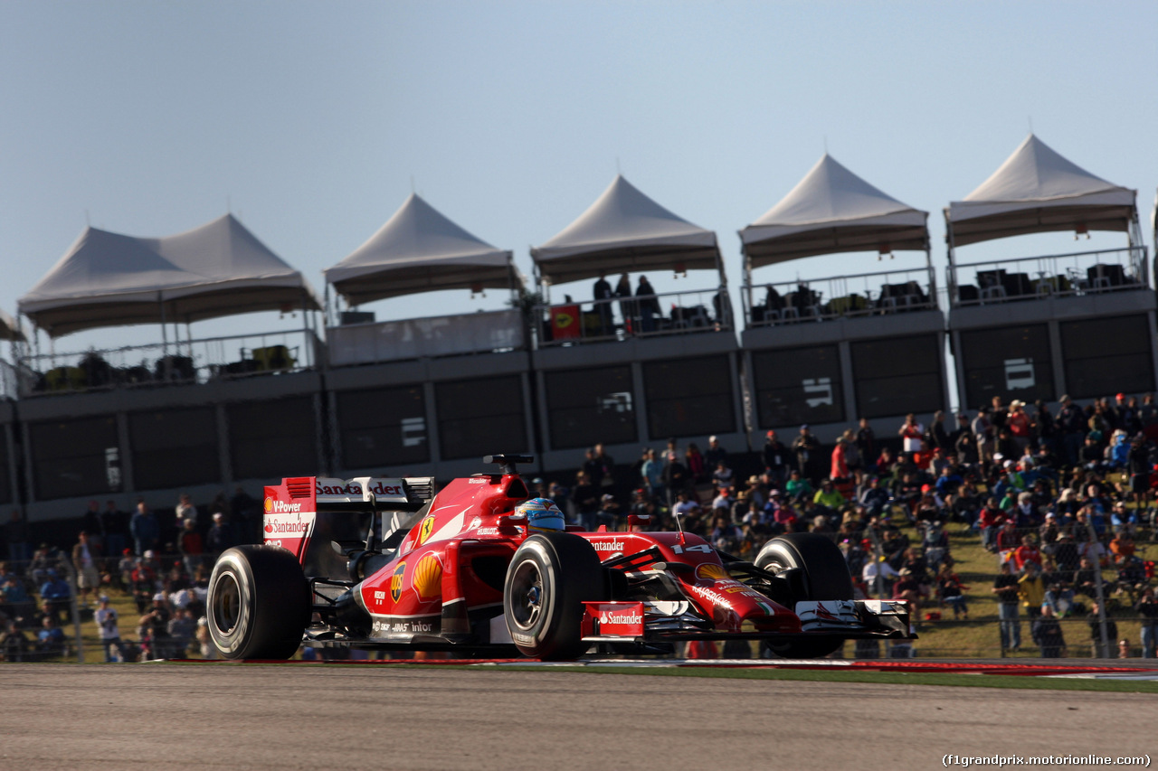 GP USA, 01.11.2014 - Prove Libere 3, Fernando Alonso (ESP) Ferrari F14-T