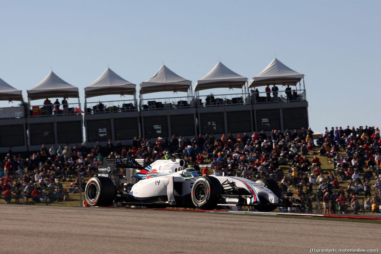 GP USA, 01.11.2014 - Prove Libere 3, Felipe Massa (BRA) Williams F1 Team FW36