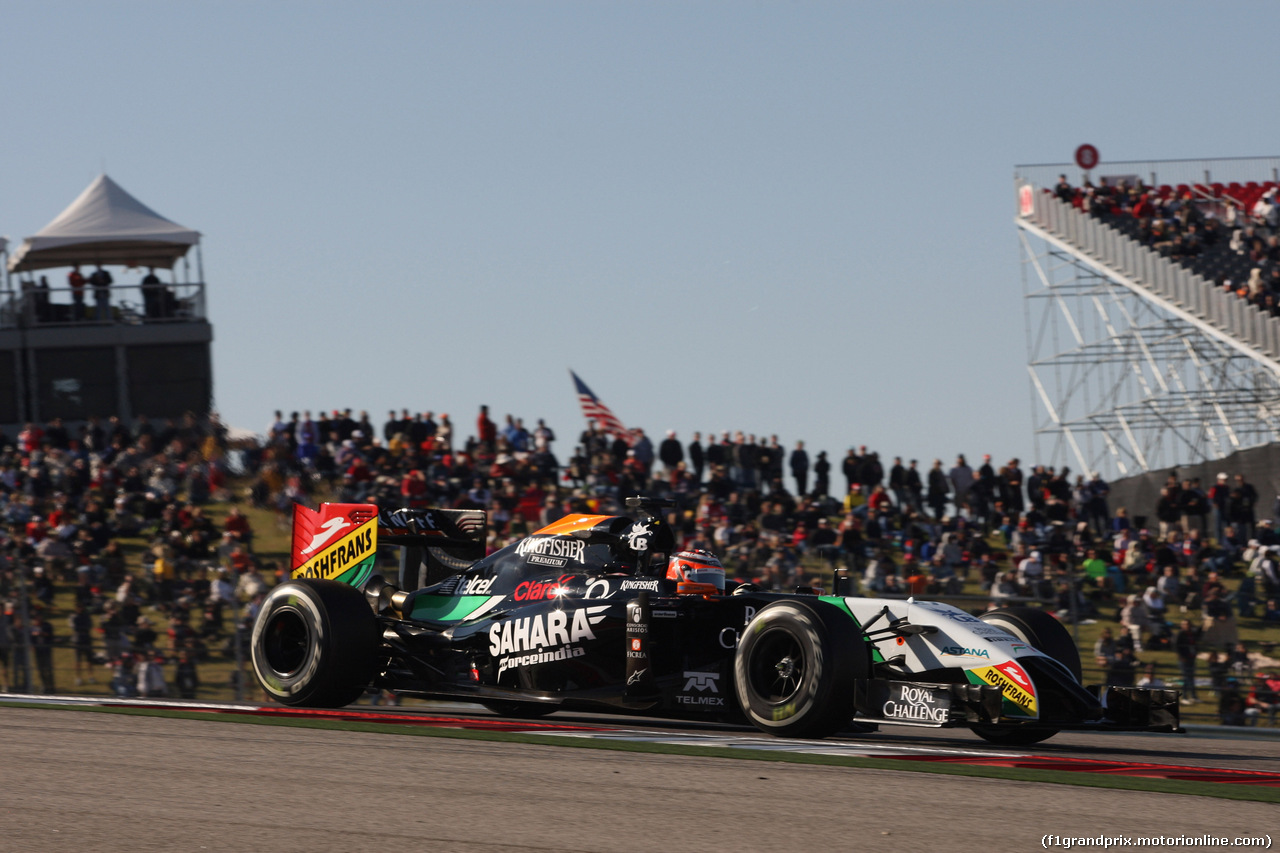 GP USA, 01.11.2014 - Prove Libere 3, Nico Hulkenberg (GER) Sahara Force India F1 VJM07