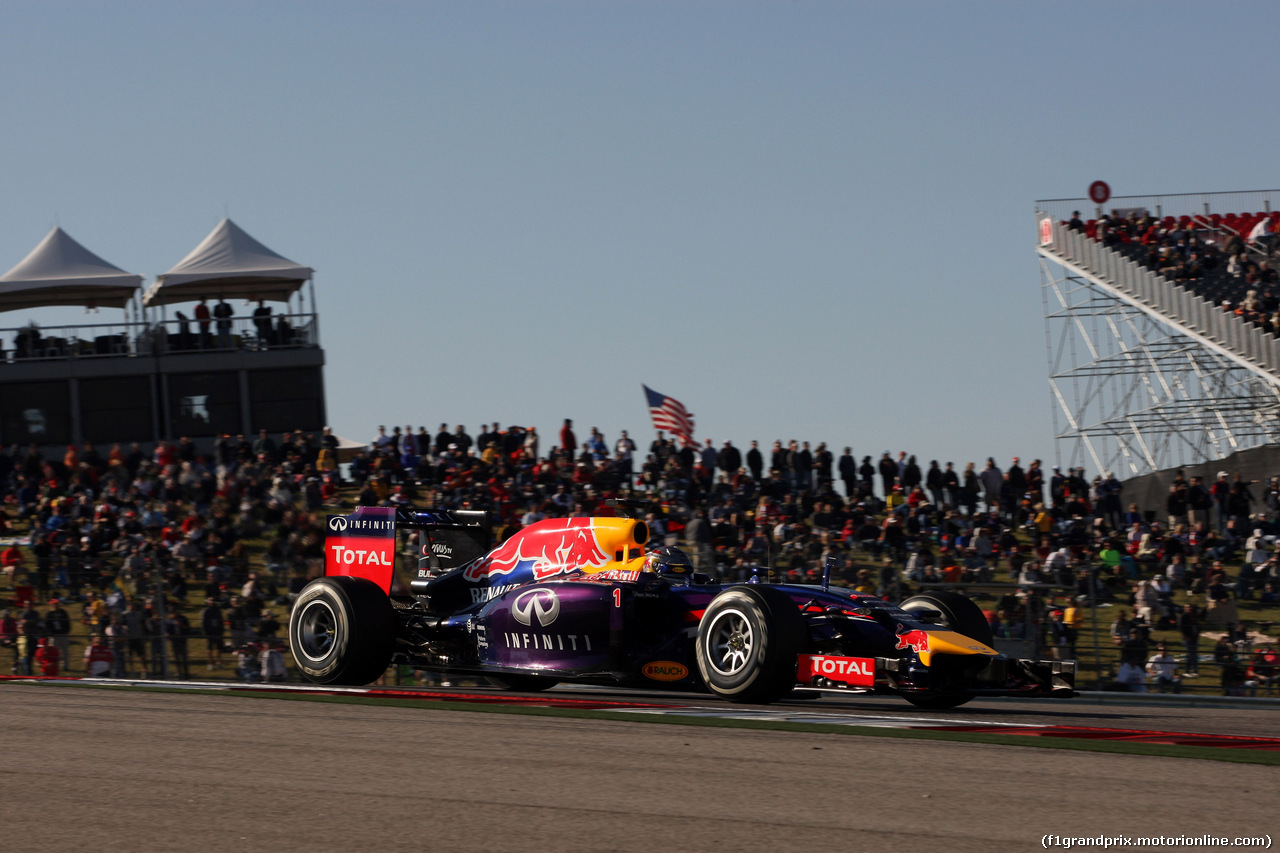 GP USA, 01.11.2014 - Prove Libere 3, Sebastian Vettel (GER) Red Bull Racing RB10