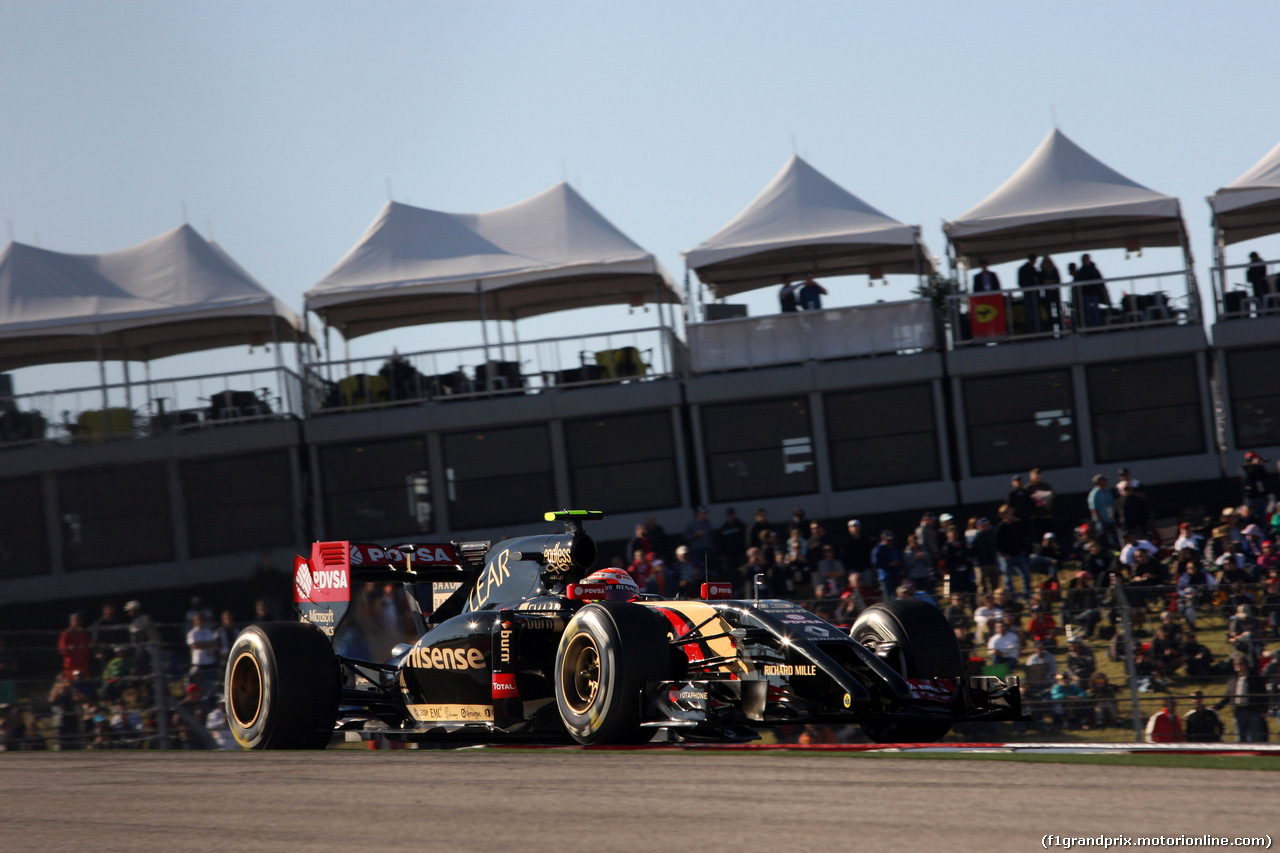 GP USA, 01.11.2014 - Prove Libere 3, Pastor Maldonado (VEN) Lotus F1 Team E22