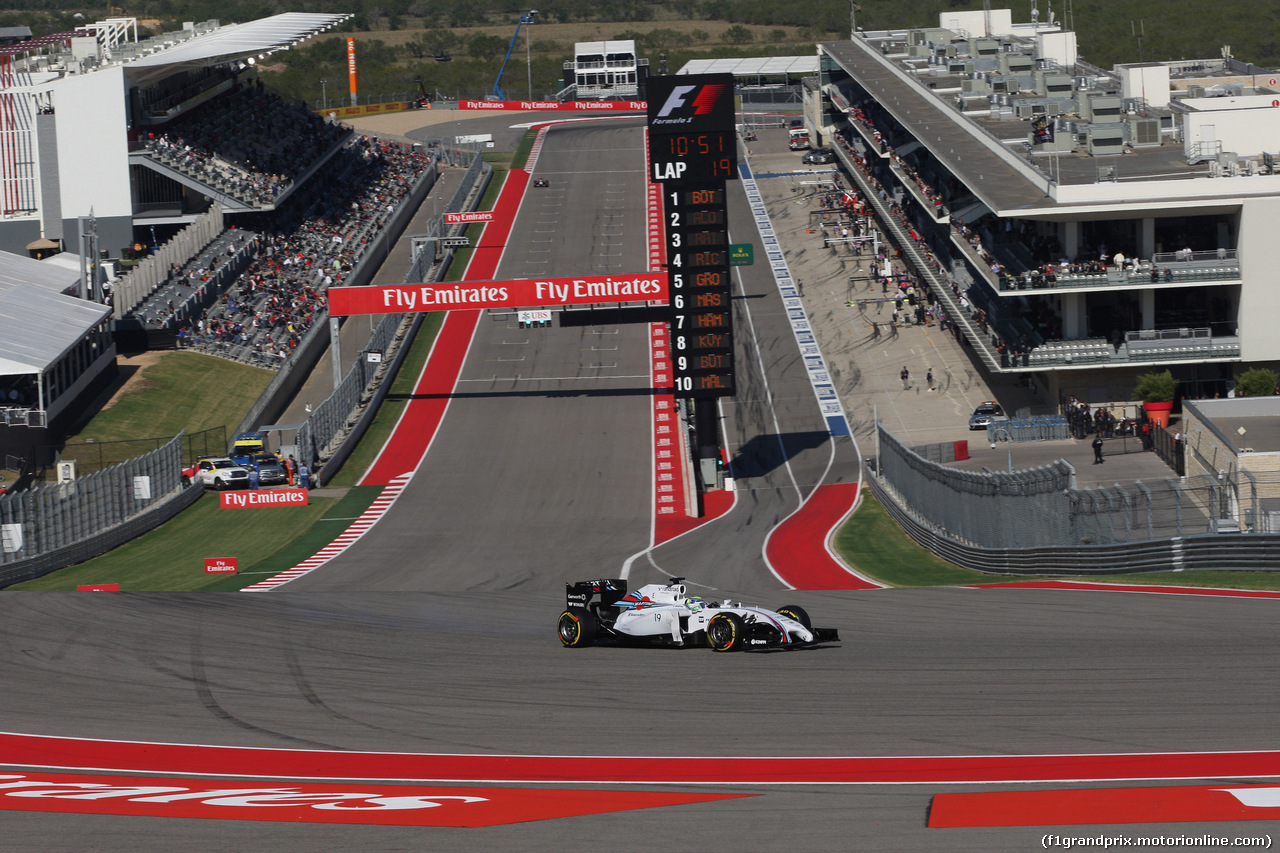 GP USA, 01.11.2014 - Prove Libere 3, Felipe Massa (BRA) Williams F1 Team FW36