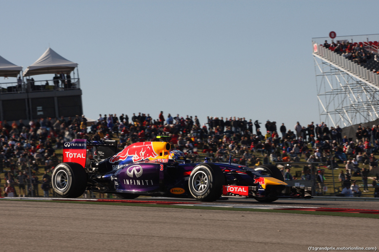 GP USA, 01.11.2014 - Prove Libere 3, Daniel Ricciardo (AUS) Red Bull Racing RB10