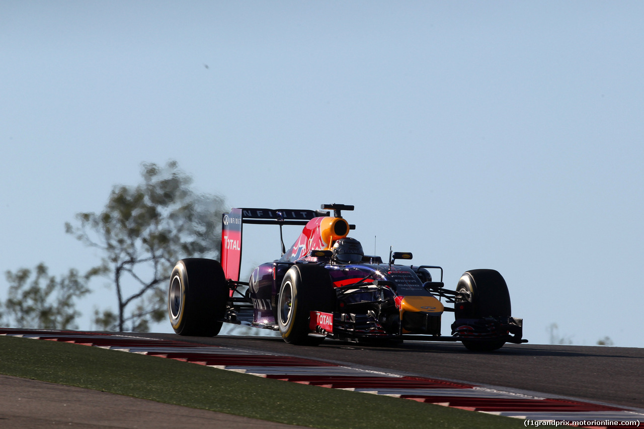 GP USA, 01.11.2014 - Prove Libere 3, Sebastian Vettel (GER) Red Bull Racing RB10