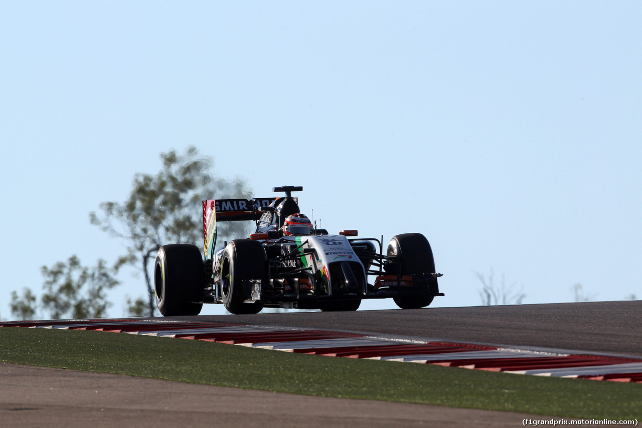 GP USA, 01.11.2014 - Prove Libere 3, Nico Hulkenberg (GER) Sahara Force India F1 VJM07