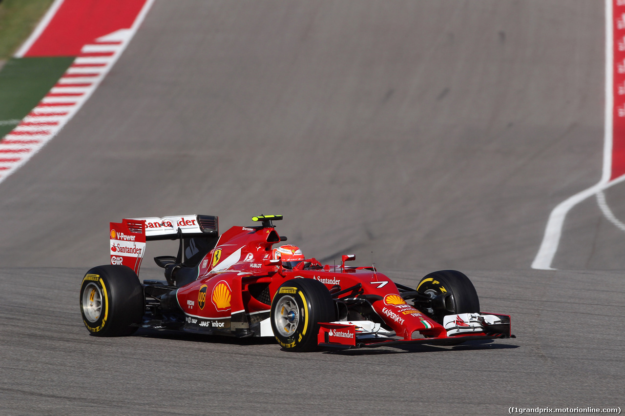 GP USA, 01.11.2014 - Prove Libere 3, Kimi Raikkonen (FIN) Ferrari F14-T