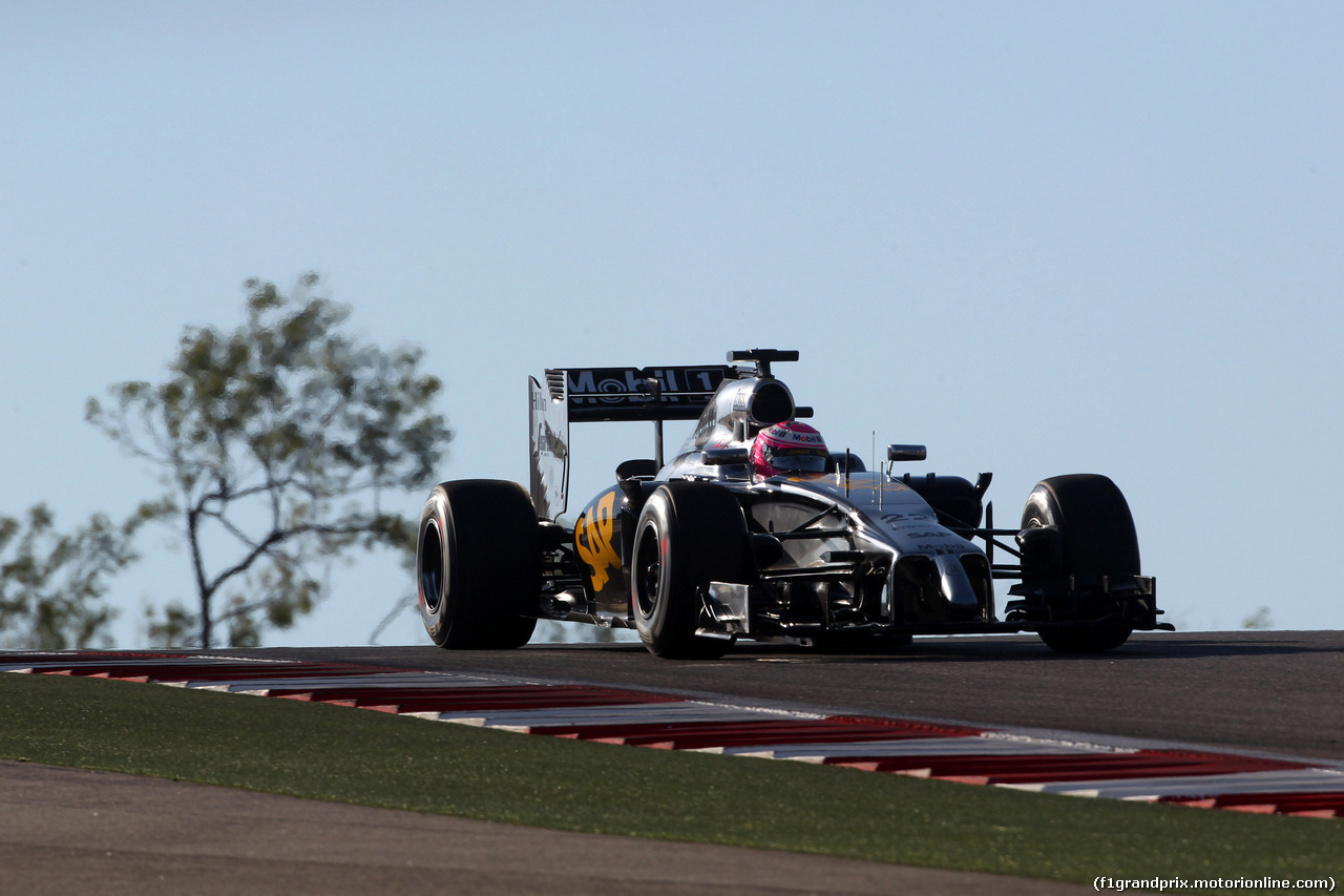 GP USA, 01.11.2014 - Prove Libere 3, Jenson Button (GBR) McLaren Mercedes MP4-29