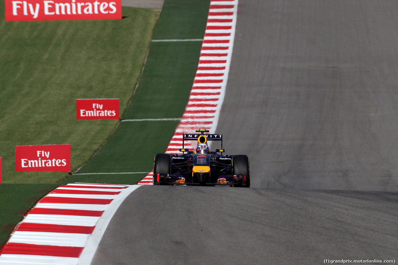 GP USA, 01.11.2014 - Prove Libere 3, Daniel Ricciardo (AUS) Red Bull Racing RB10