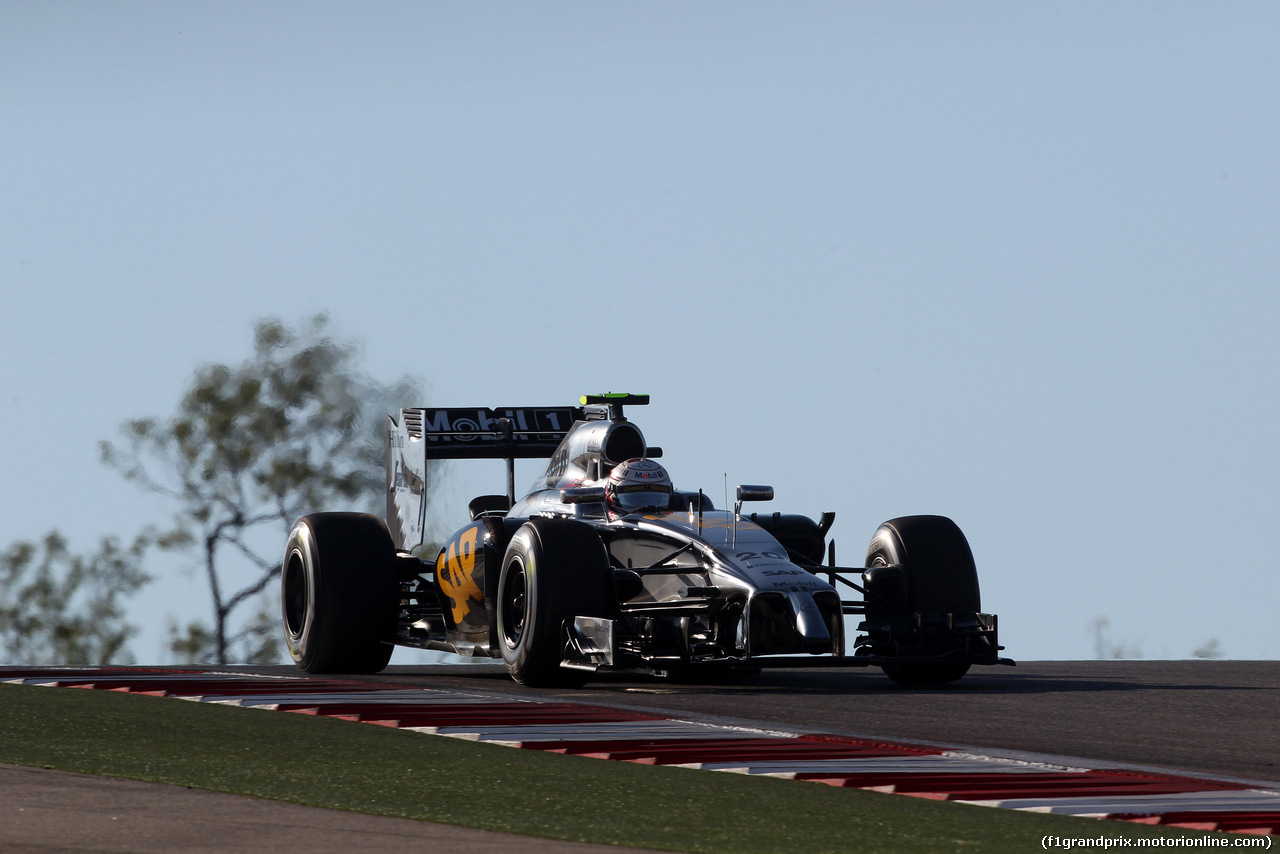 GP USA, 01.11.2014 - Prove Libere 3, Kevin Magnussen (DEN) McLaren Mercedes MP4-29