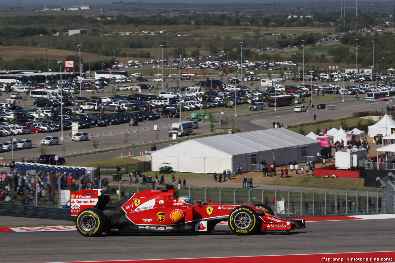 GP USA, 01.11.2014 - Prove Libere 3, Fernando Alonso (ESP) Ferrari F14-T