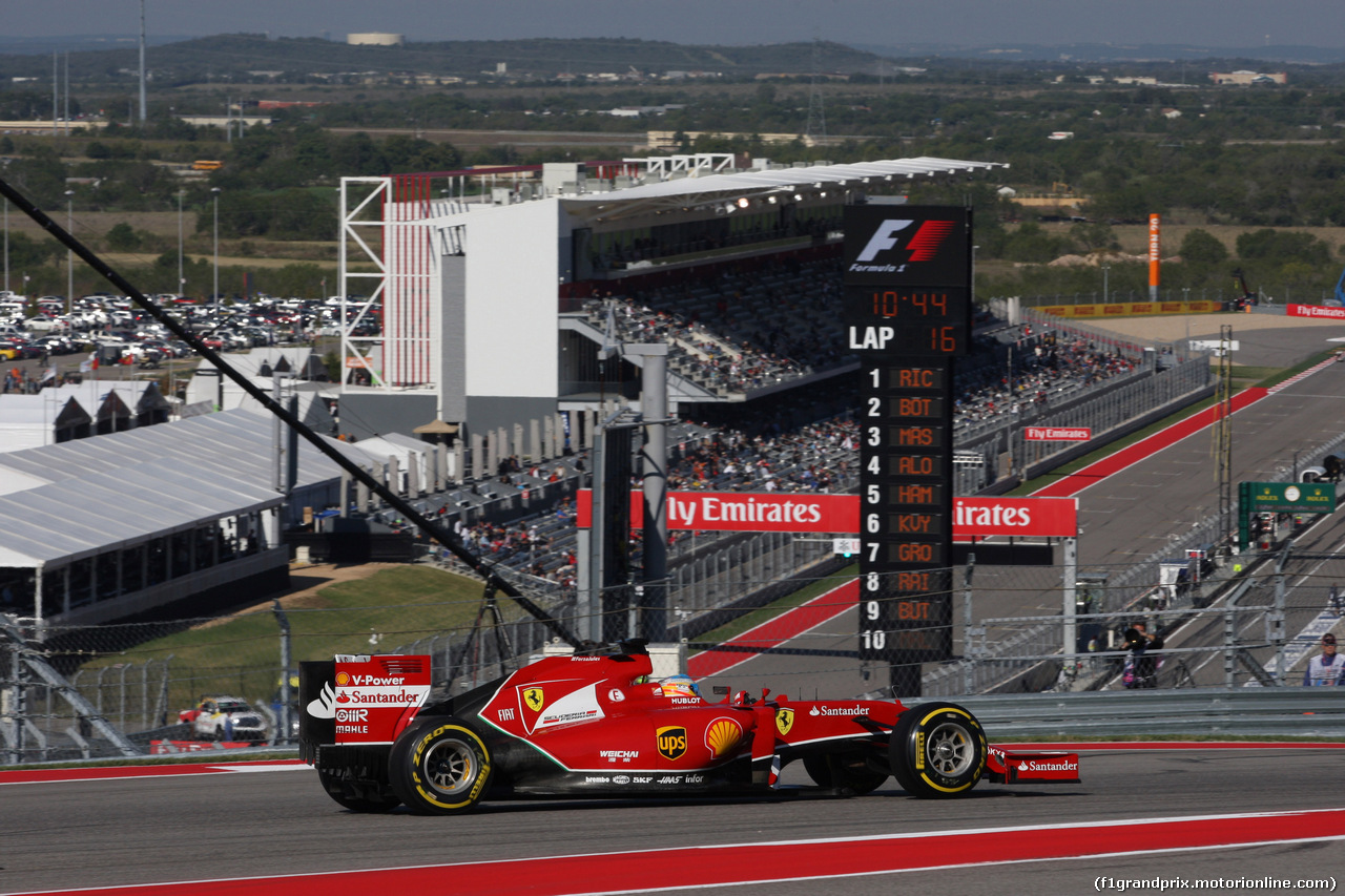 GP USA, 01.11.2014 - Prove Libere 3, Fernando Alonso (ESP) Ferrari F14-T