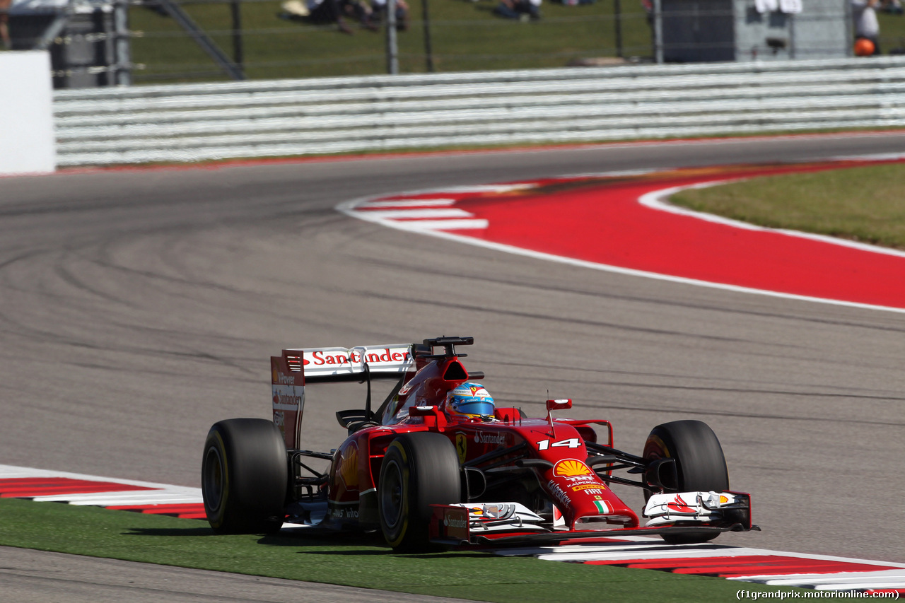 GP USA, 01.11.2014 - Qualifiche, Fernando Alonso (ESP) Ferrari F14-T