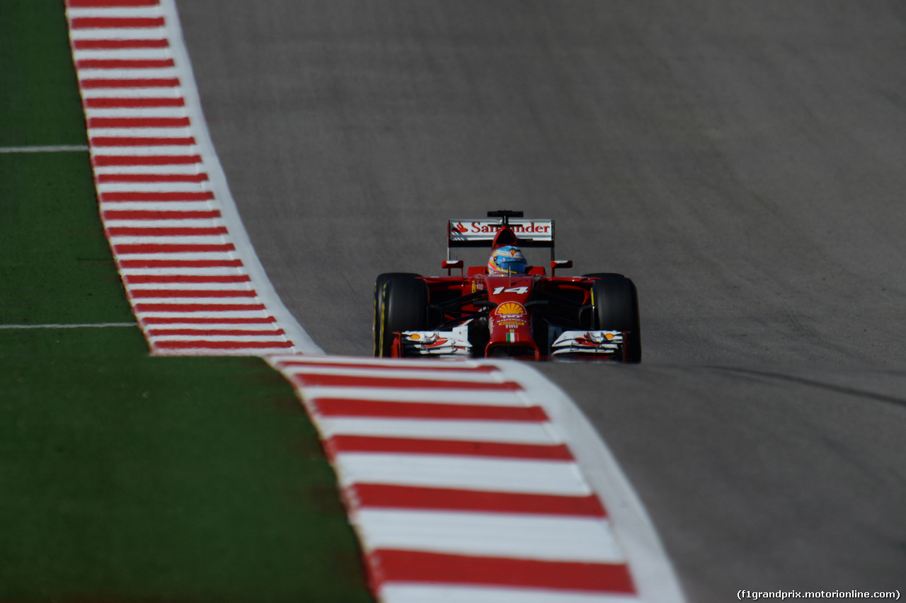 GP USA, 01.11.2014 - Qualifiche, Fernando Alonso (ESP) Ferrari F14-T