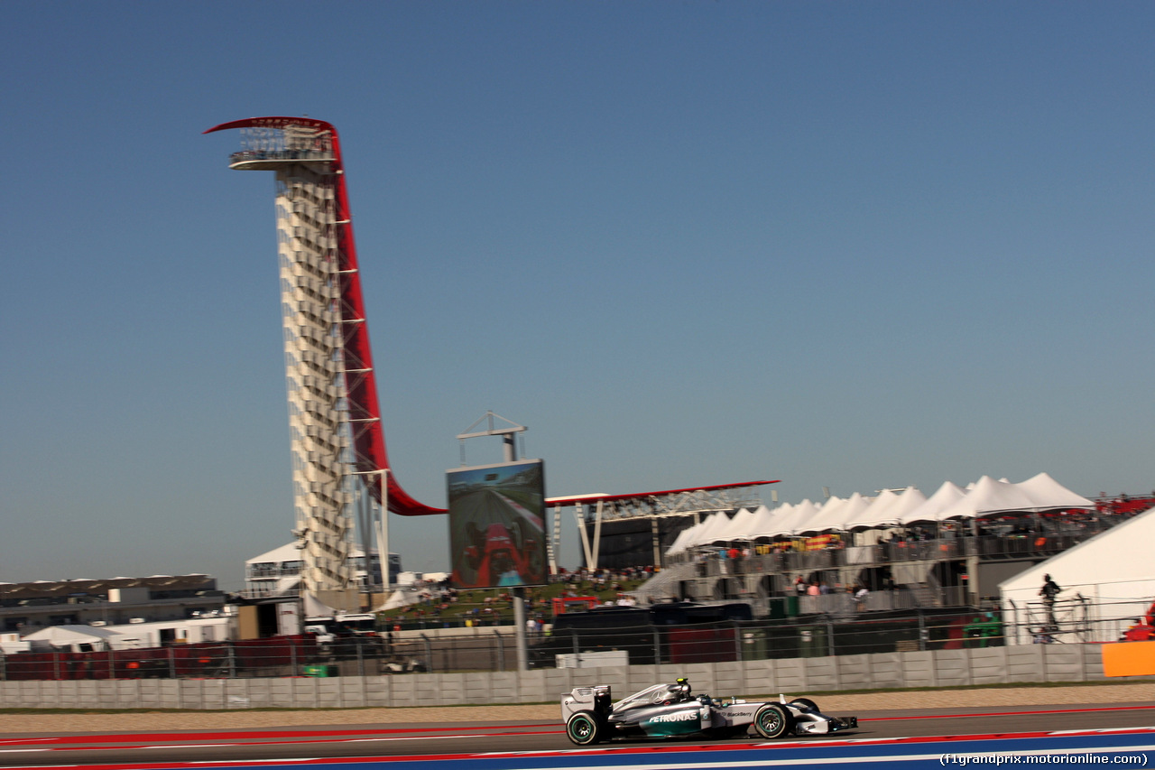 GP USA, 31.10.2014 - Prove Libere 1, Nico Rosberg (GER) Mercedes AMG F1 W05