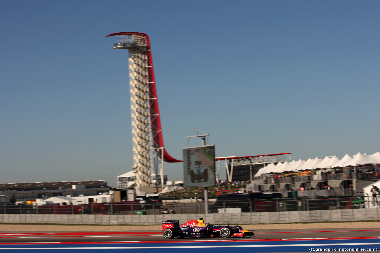 GP USA, 31.10.2014 - Prove Libere 1, Sebastian Vettel (GER) Red Bull Racing RB10