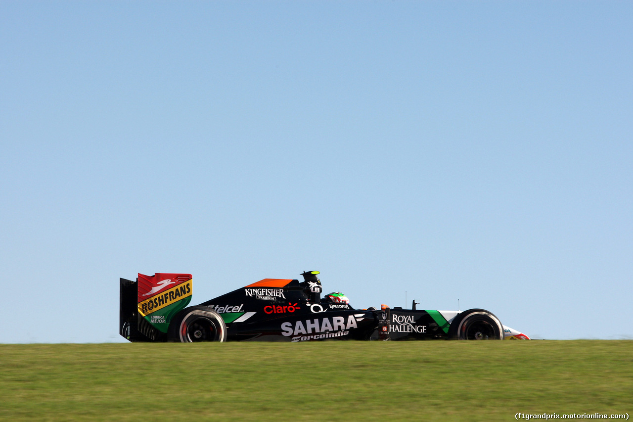 GP USA, 31.10.2014 - Prove Libere 1, Sergio Perez (MEX) Sahara Force India F1 VJM07