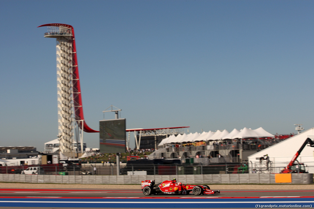 GP USA, 31.10.2014 - Prove Libere 1, Kimi Raikkonen (FIN) Ferrari F14-T