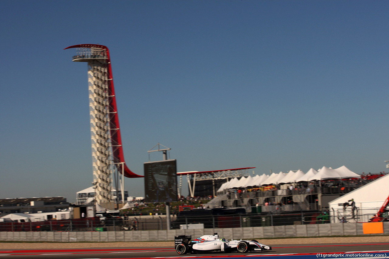 GP USA, 31.10.2014 - Prove Libere 1, Felipe Massa (BRA) Williams F1 Team FW36