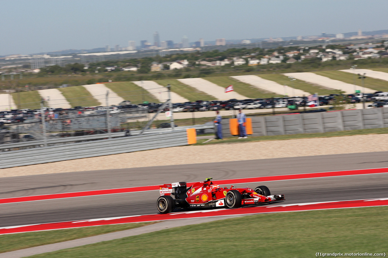 GP USA, 31.10.2014 - Prove Libere 1, Kimi Raikkonen (FIN) Ferrari F14-T