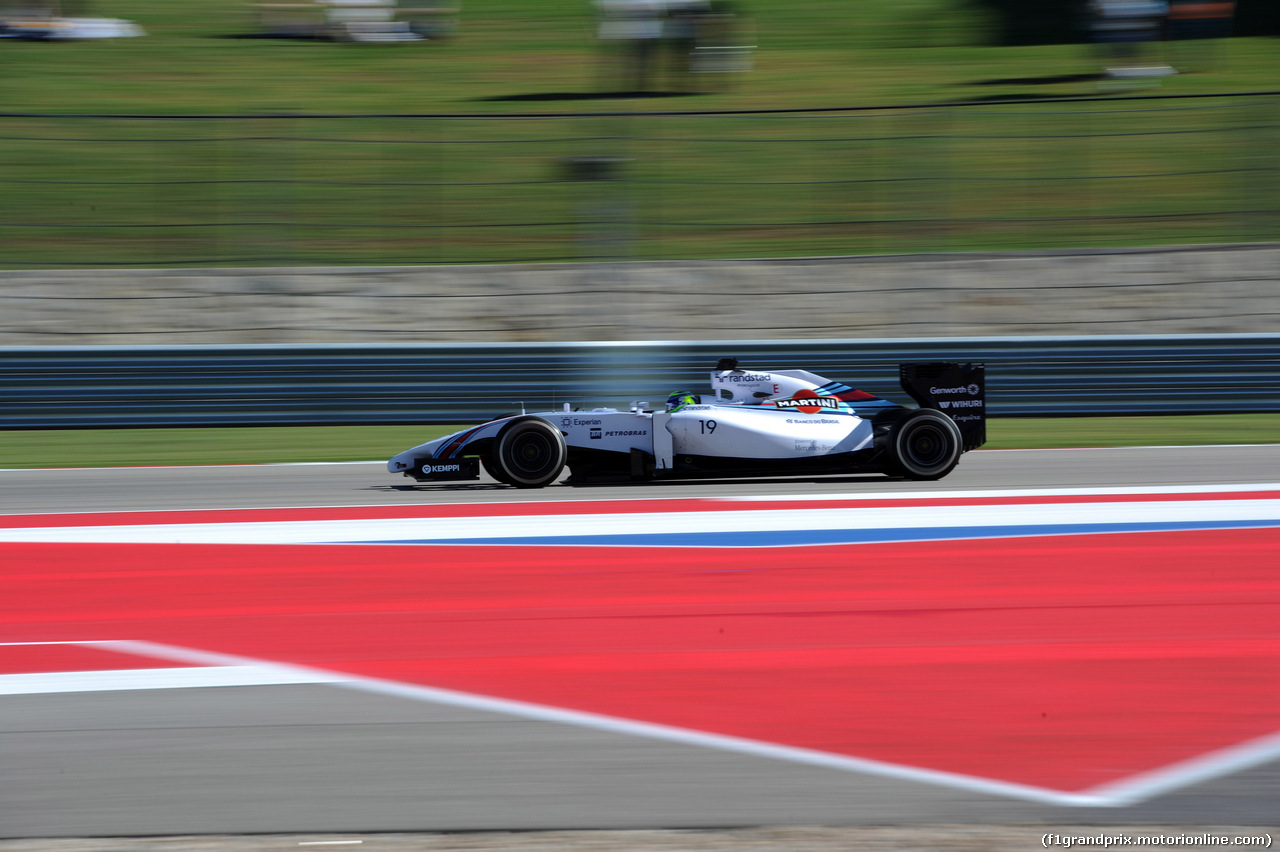 GP USA, 31.10.2014 - Prove Libere 1, Felipe Massa (BRA) Williams F1 Team FW36