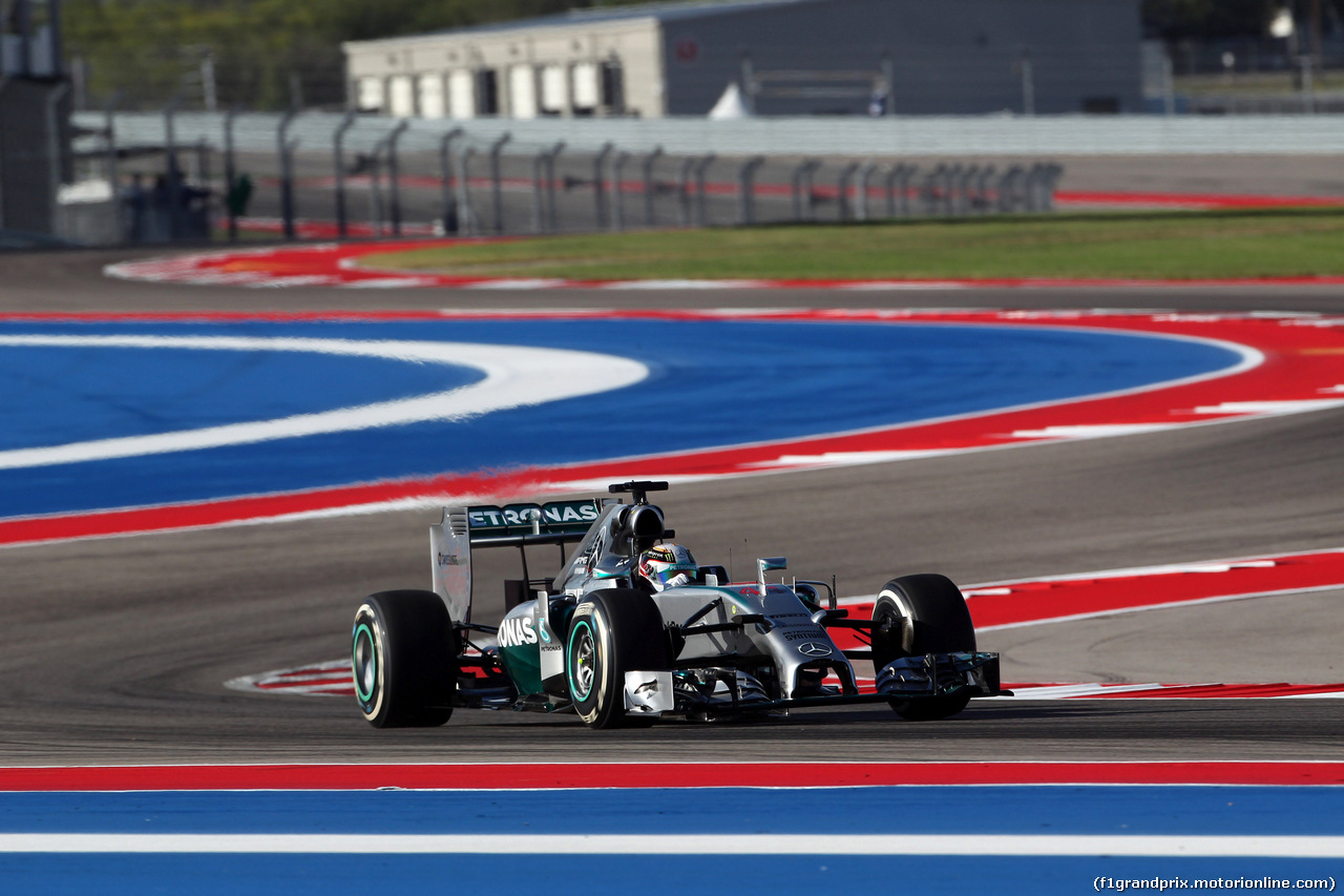 GP USA, 31.10.2014 - Prove Libere 1, Lewis Hamilton (GBR) Mercedes AMG F1 W05