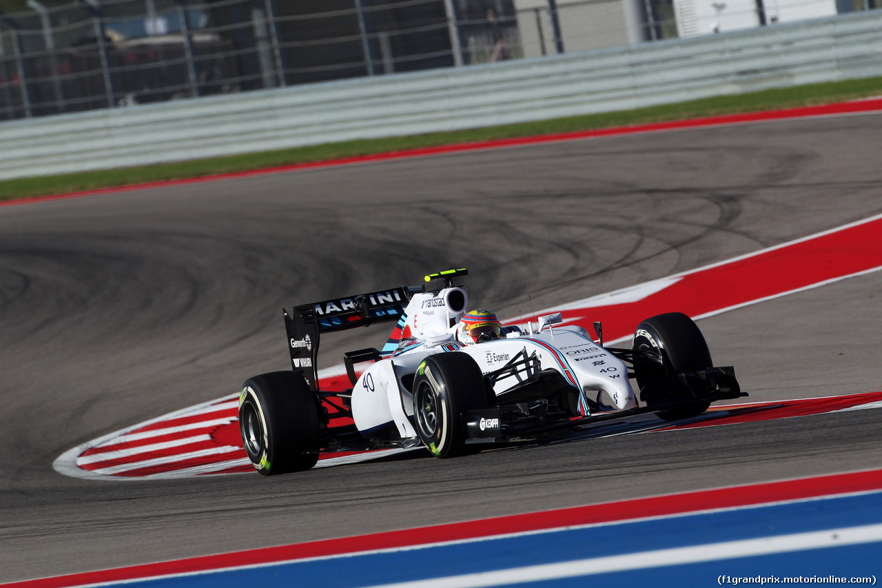 GP USA, 31.10.2014 - Prove Libere 1, Felipe Nasr (BRA) Williams Test e Reserve Driver