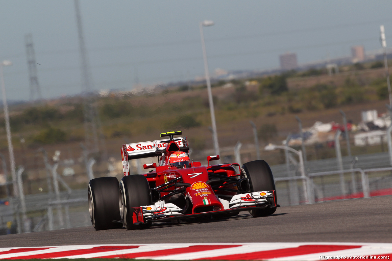 GP USA, 31.10.2014 - Prove Libere 1, Kimi Raikkonen (FIN) Ferrari F14-T