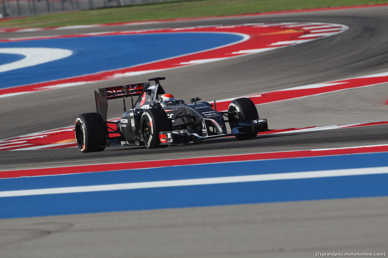 GP USA, 31.10.2014 - Prove Libere 1, Adrian Sutil (GER) Sauber F1 Team C33