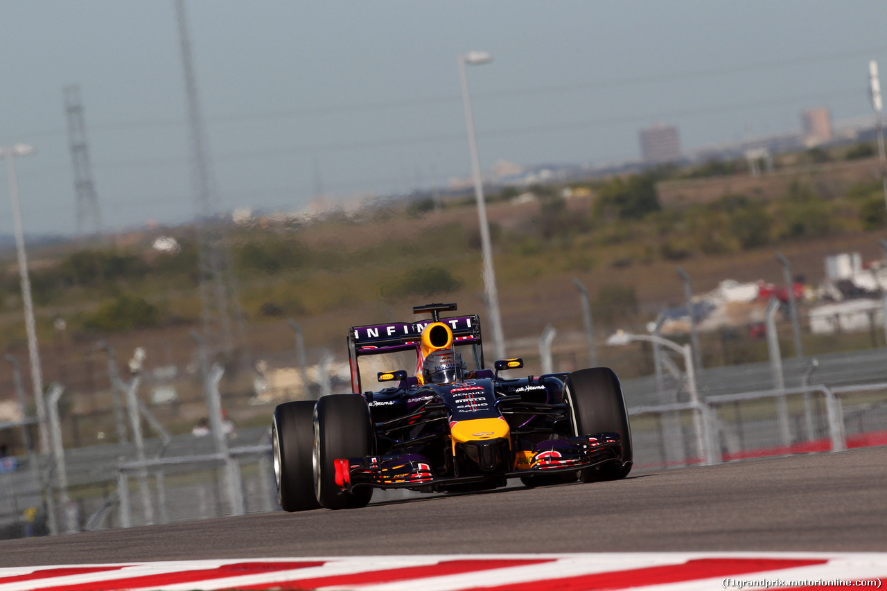 GP USA, 31.10.2014 - Prove Libere 1, Sebastian Vettel (GER) Red Bull Racing RB10